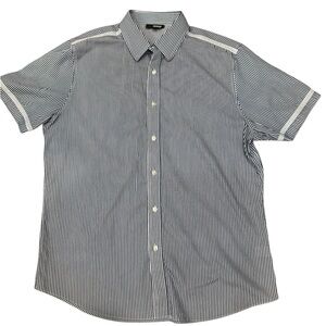 Men’s Murano Slim Fit Blue and White Casual Button Down Shirt